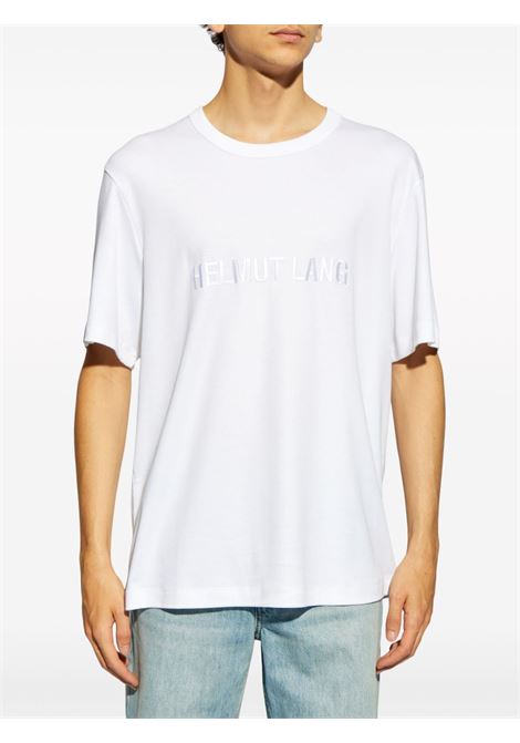 T-shirt con ricamo in bianco Helmut lang - uomo HELMUT LANG | O04HM599100